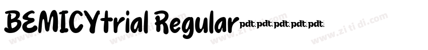 BEMICYtrial Regular字字体转换